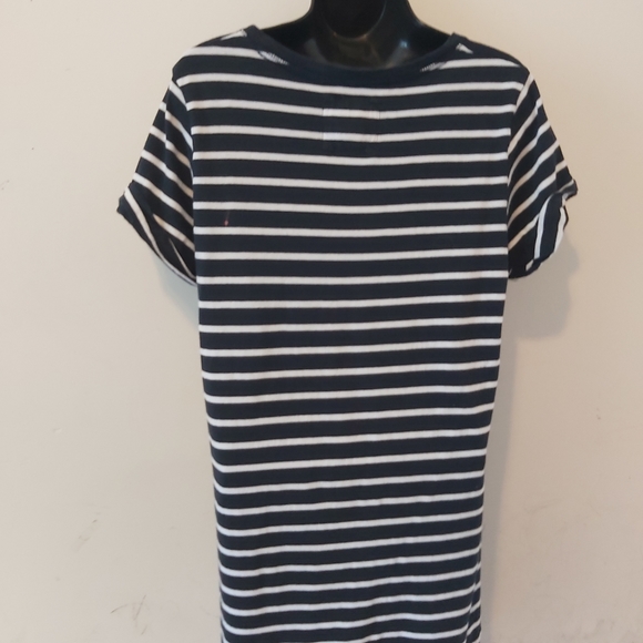 ABERCROMBIE & FITCH | Women's V-Neck Top Blue White Size Large - Picture 7 of 10